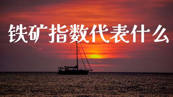 铁矿指数代表什么_https://m.fansifence.com_个股行情_第1张