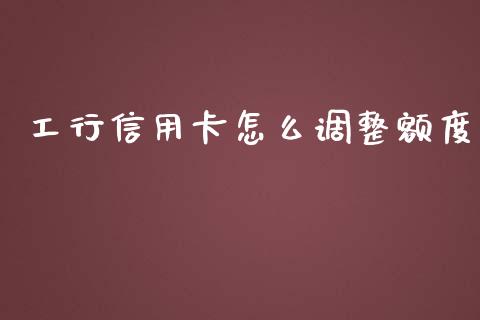工行信用卡怎么调整额度_https://m.fansifence.com_消费金融_第1张