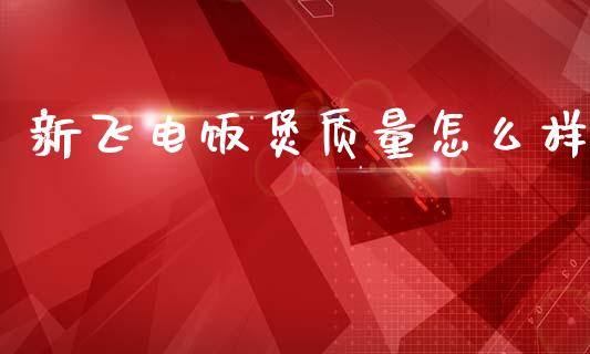 新飞电饭煲质量怎么样_https://m.fansifence.com_公募基金_第1张