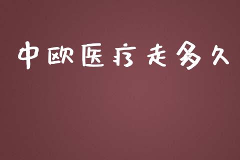 中欧医疗走多久_https://m.fansifence.com_消费金融_第1张