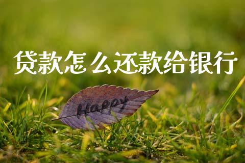 贷款怎么还款给银行_https://m.fansifence.com_消费金融_第1张