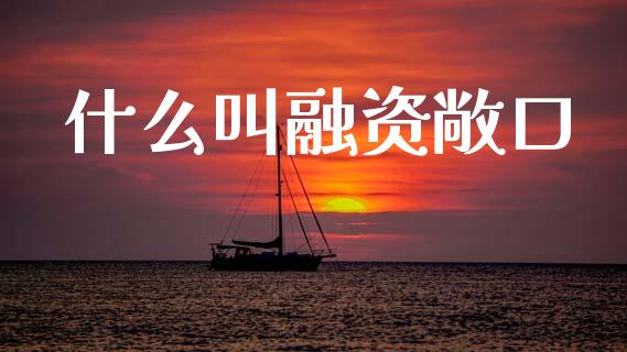 什么叫融资敞口_https://m.fansifence.com_消费金融_第1张