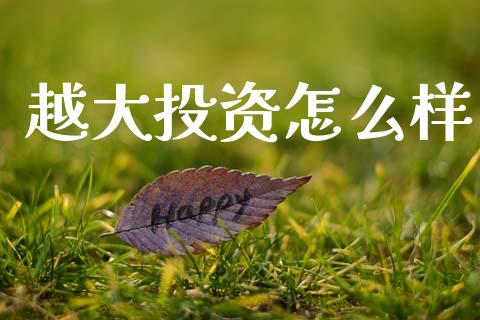 越大投资怎么样_https://m.fansifence.com_个股行情_第1张