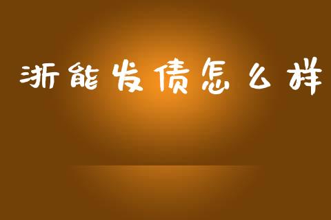 浙能发债怎么样_https://m.fansifence.com_贵金属行情_第1张