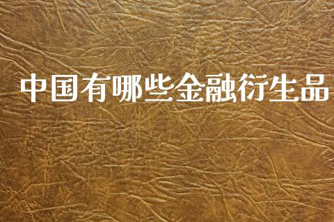 中国有哪些金融衍生品_https://m.fansifence.com_公募基金_第1张