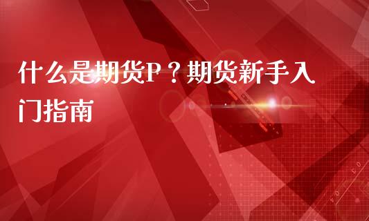 什么是期货P？期货新手入门指南_https://m.fansifence.com_消费金融_第1张
