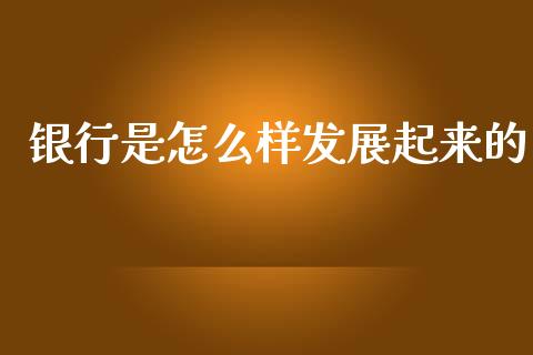 银行是怎么样发展起来的_https://m.fansifence.com_公募基金_第1张