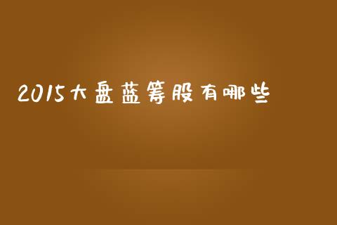 2015大盘蓝筹股有哪些_https://m.fansifence.com_个股行情_第1张
