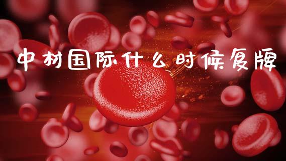 中材国际什么时候复牌_https://m.fansifence.com_公募基金_第1张