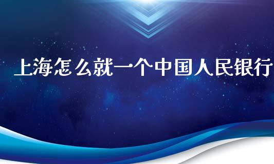 上海怎么就一个中国人民银行_https://m.fansifence.com_公募基金_第1张