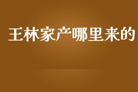 王林家产哪里来的_https://m.fansifence.com_贵金属行情_第1张