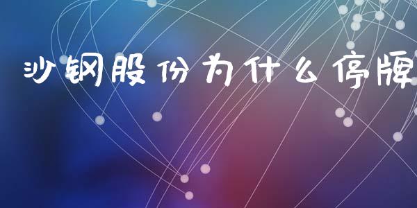 沙钢股份为什么停牌_https://m.fansifence.com_公募基金_第1张