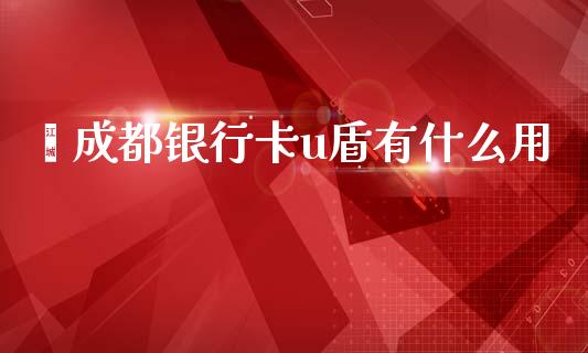 ﻿成都银行卡u盾有什么用_https://m.fansifence.com_个股行情_第1张