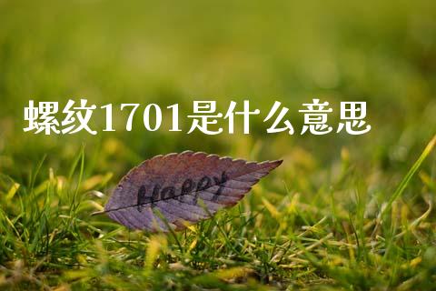 螺纹1701是什么意思_贵金属行情_第1张_个股行情_消费金融_贵金属行情_公募基金 螺纹1701是什么意思_https://m.fansifence.com_贵金属行情_第1张