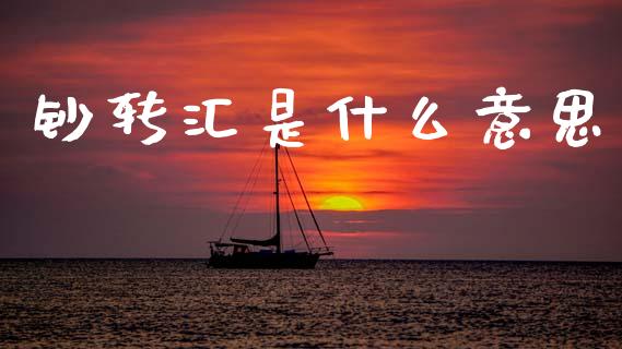 钞转汇是什么意思_https://m.fansifence.com_贵金属行情_第1张