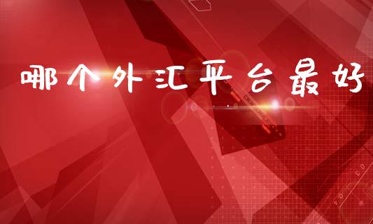 哪个外汇平台最好_https://m.fansifence.com_公募基金_第1张