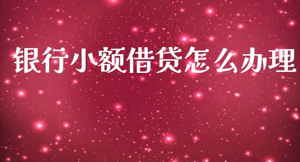 银行小额借贷怎么办理_https://m.fansifence.com_公募基金_第1张