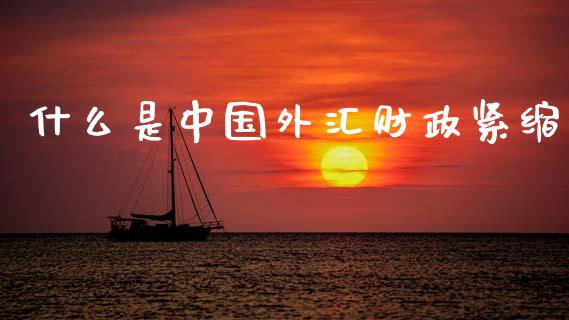 什么是中国外汇财政紧缩_https://m.fansifence.com_贵金属行情_第1张