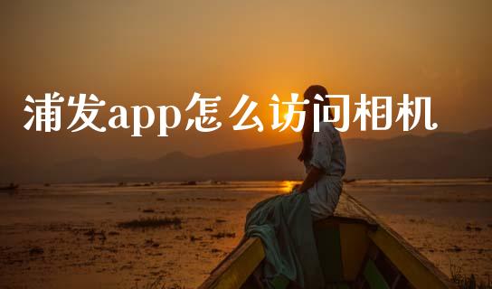 浦发app怎么访问相机_https://m.fansifence.com_个股行情_第1张