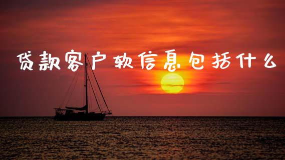 贷款客户软信息包括什么_https://m.fansifence.com_公募基金_第1张