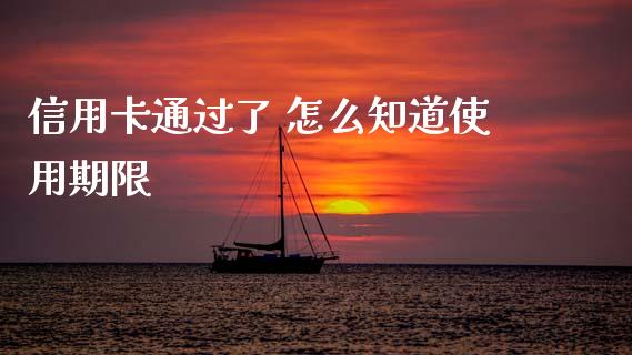 信用卡通过了 怎么知道使用期限_https://m.fansifence.com_个股行情_第1张