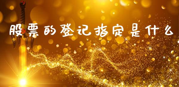 股票的登记指定是什么_https://m.fansifence.com_公募基金_第1张