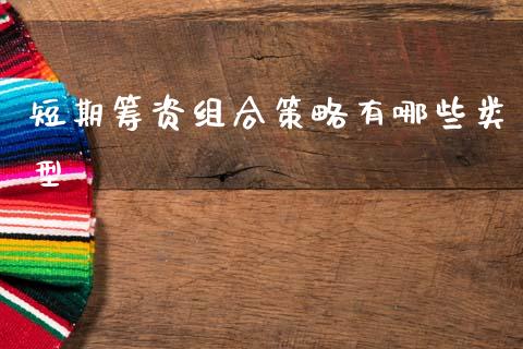 短期筹资组合策略有哪些类型_https://m.fansifence.com_个股行情_第1张