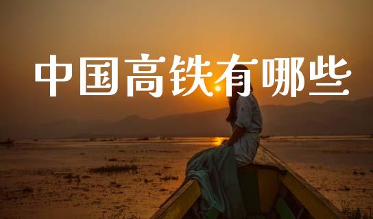 中国高铁有哪些_https://m.fansifence.com_公募基金_第1张