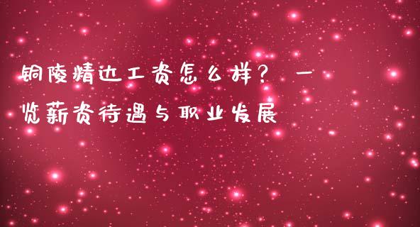 铜陵精达工资怎么样？ 一览薪资待遇与职业发展_https://m.fansifence.com_公募基金_第1张
