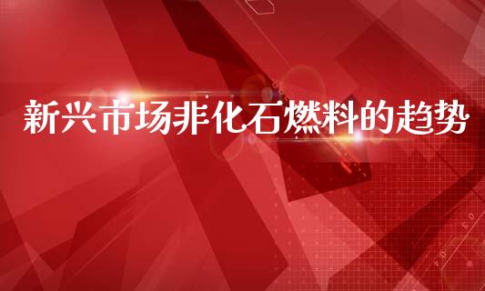 新兴市场非化石燃料的趋势_https://m.fansifence.com_消费金融_第1张