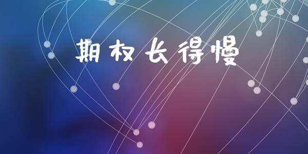 期权长得慢_https://m.fansifence.com_公募基金_第1张