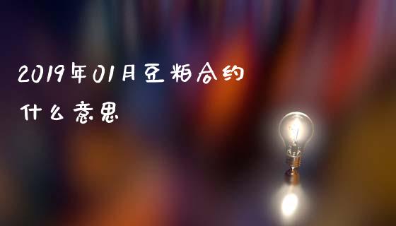 2019年01月豆粕合约什么意思_https://m.fansifence.com_消费金融_第1张