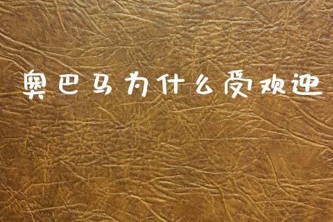 奥巴马为什么受欢迎_https://m.fansifence.com_公募基金_第1张