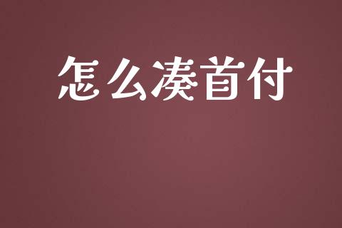 怎么凑首付_https://m.fansifence.com_公募基金_第1张