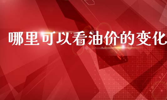 哪里可以看油价的变化_https://m.fansifence.com_公募基金_第1张