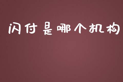 闪付是哪个机构_https://m.fansifence.com_公募基金_第1张