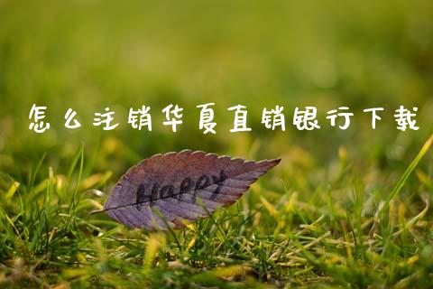 怎么注销华夏直销银行下载_https://m.fansifence.com_贵金属行情_第1张