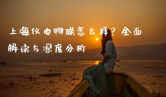 上海仪电物联怎么样？全面解读与深度分析_https://m.fansifence.com_贵金属行情_第1张
