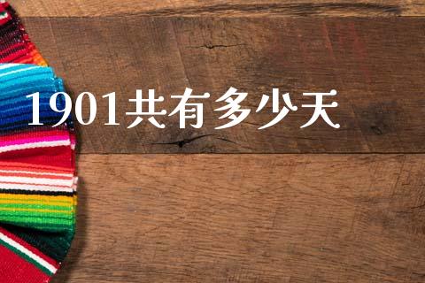 1901共有多少天_https://m.fansifence.com_消费金融_第1张