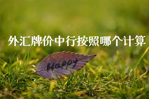 外汇牌价中行按照哪个计算_https://m.fansifence.com_个股行情_第1张