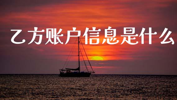 乙方账户信息是什么_https://m.fansifence.com_公募基金_第1张