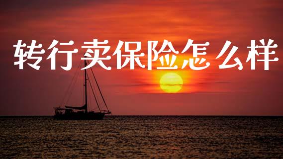 转行卖保险怎么样_https://m.fansifence.com_贵金属行情_第1张