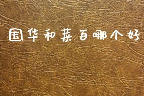 国华和菜百哪个好_https://m.fansifence.com_公募基金_第1张