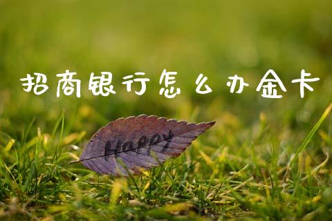 招商银行怎么办金卡_https://m.fansifence.com_个股行情_第1张