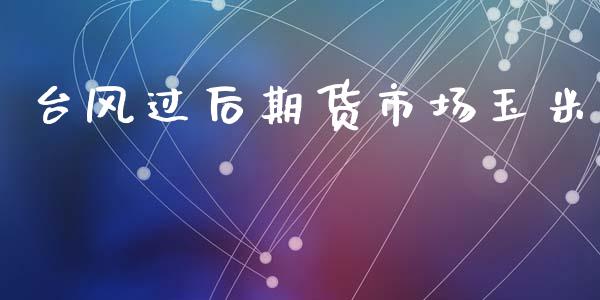 台风过后期货市场玉米_https://m.fansifence.com_贵金属行情_第1张