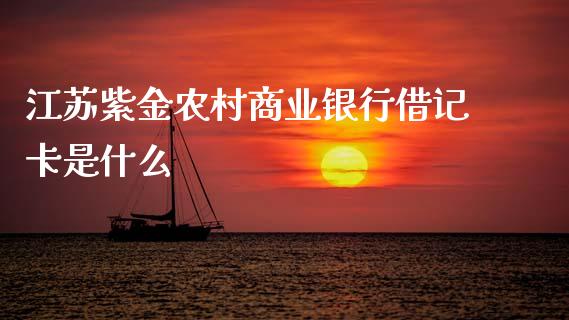 江苏紫金农村商业银行借记卡是什么_https://m.fansifence.com_消费金融_第1张