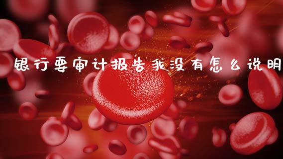 银行要审计报告我没有怎么说明_https://m.fansifence.com_消费金融_第1张