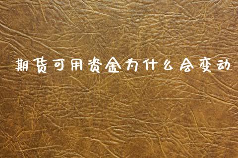 期货可用资金为什么会变动_https://m.fansifence.com_个股行情_第1张
