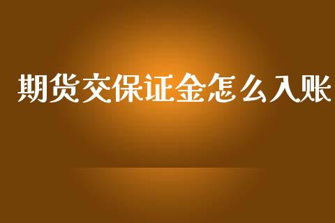 期货交保证金怎么入账_https://m.fansifence.com_贵金属行情_第1张