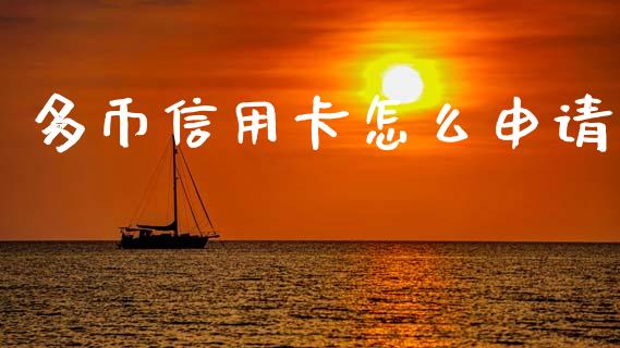 多币信用卡怎么申请_https://m.fansifence.com_消费金融_第1张